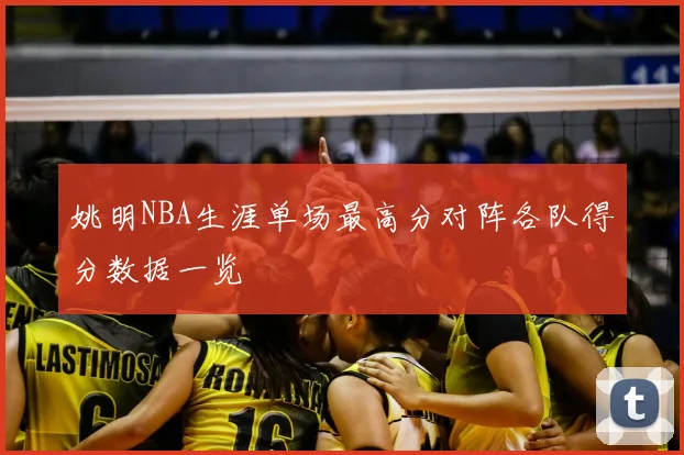 姚明NBA生涯单场最高分对阵各队得分数据一览